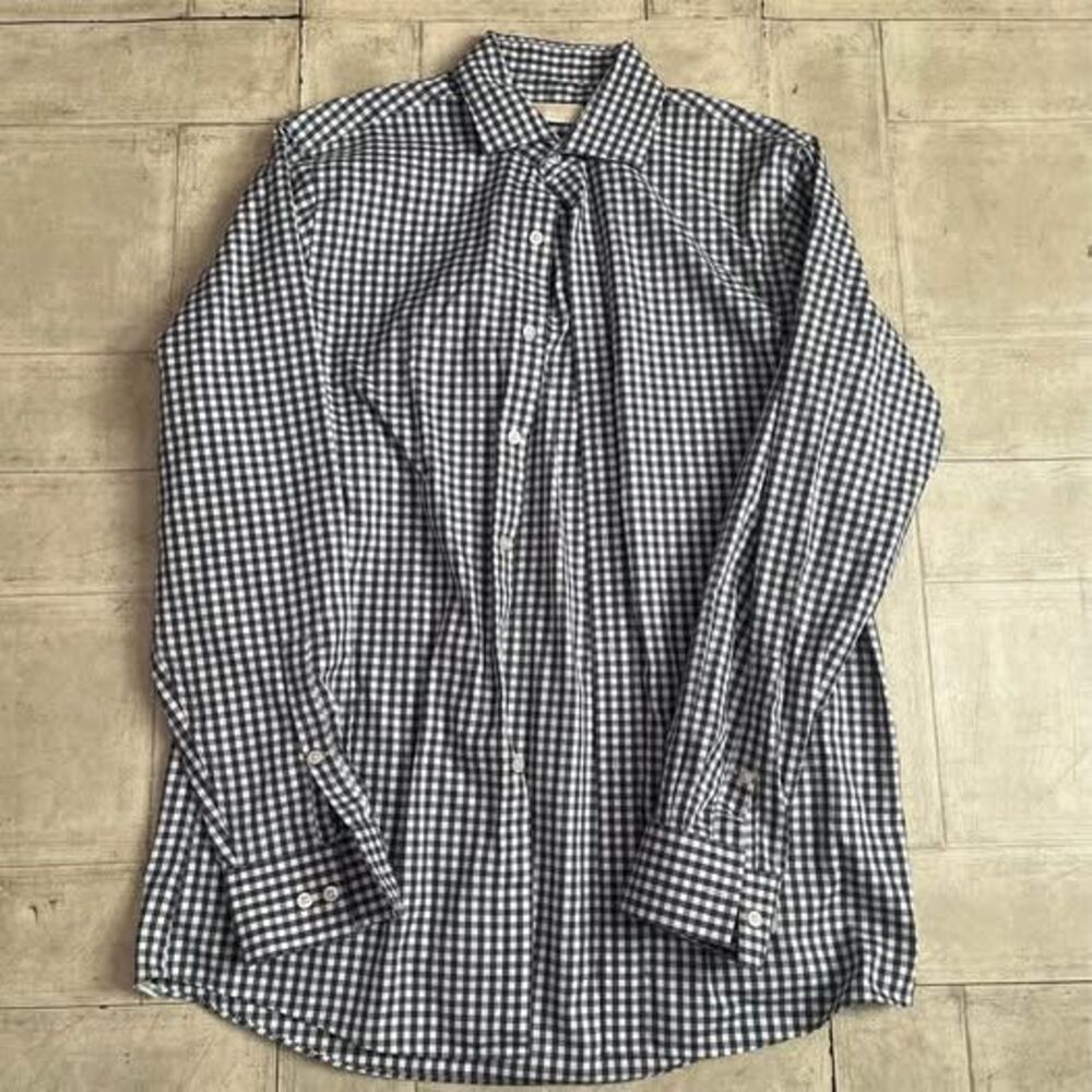 MICHAEL Michael Kors gingham check button-down shirt size 34/35